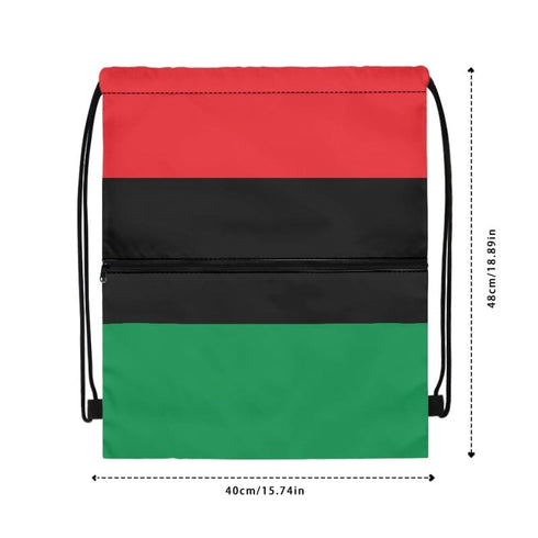 Pan Africa Drawstring Zipper Bag Backpacks Pan Africa